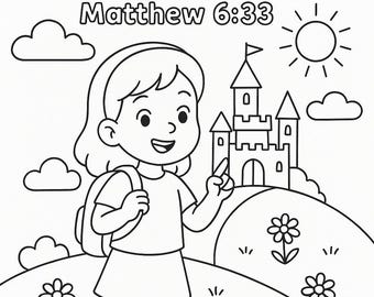 Matthew 6:33 Coloring Page