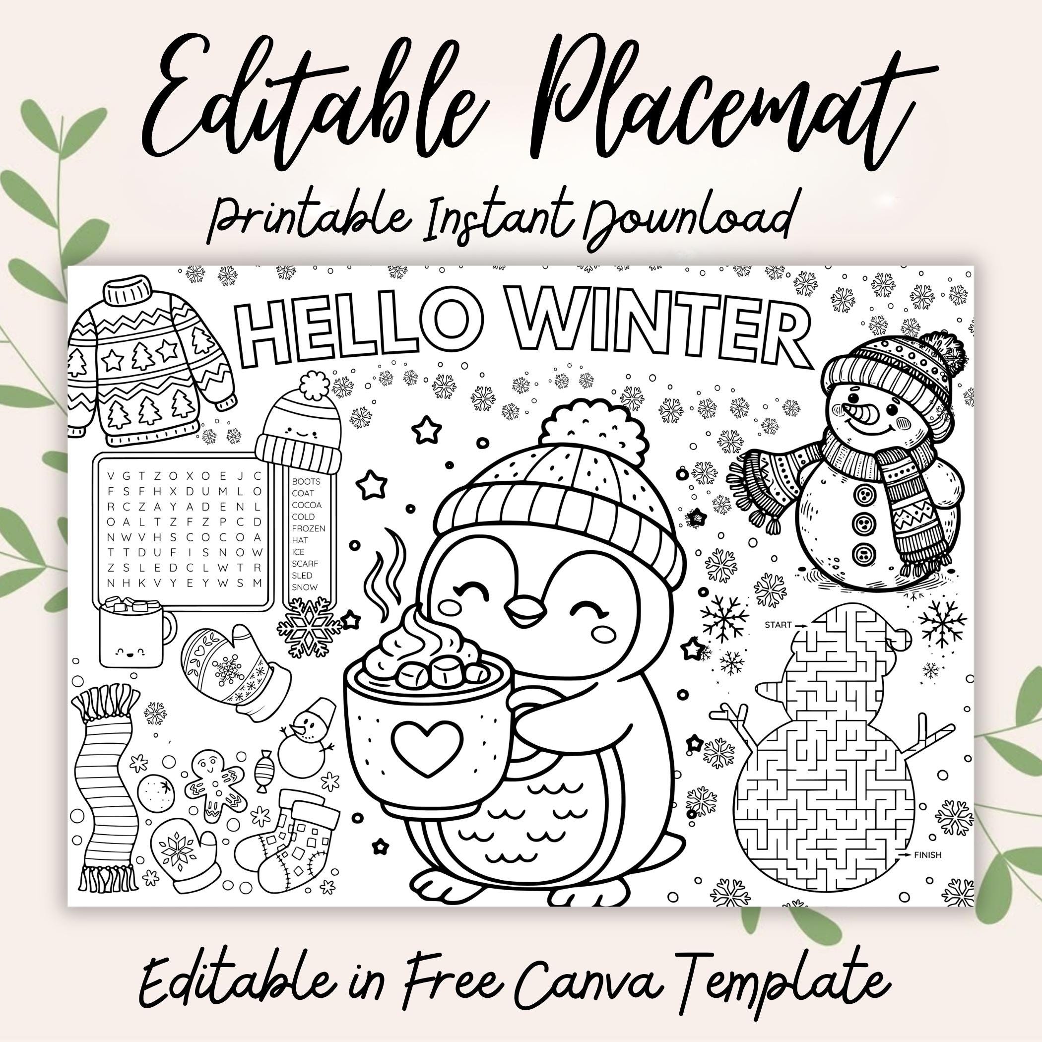 38 Penguin Crafts: Fun and Creative Ideas for the Whole Family 22 Winter Coloring Pages Printable, Hello Winter Activity Sheet,…