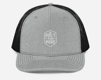 Gorra de camionero "Build for More Shield" / Gorra cristiana de fitness / Gorra motivacional para gimnasio FA50