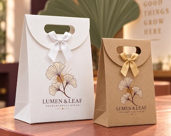 Custom Logo Gift Bags, Personalized Business Packaging, Branded Shopping Bags, Boutique Retail Bags, Wedding Party Favor Bags