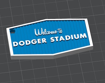Welcome To Dodger Stadium Keychain STL Digital File Includes 2 Versions
