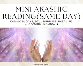 MINI Akashic Record Reading, Karmic blocks, Soul purpose, Past life, Birth Chart Reading