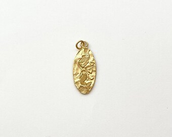 Mermaid with Hearts, Gold Mermaid Charm, Mermaid Jewelry, Gold Charm, Charm Bracelet, Nautical Charm, Beach Jewelry, Mermaid Pendant