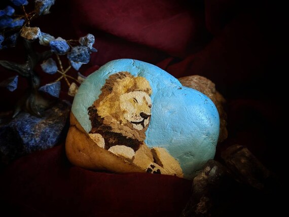 Lion Rock Painting Collectable Original Art Acrylic Etsy