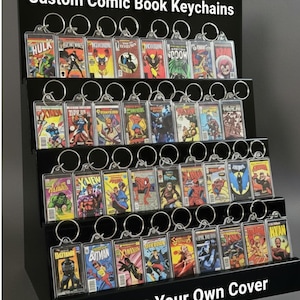 Custom Comic Book Cover Keychain: Handmade Comic/Movie Gift