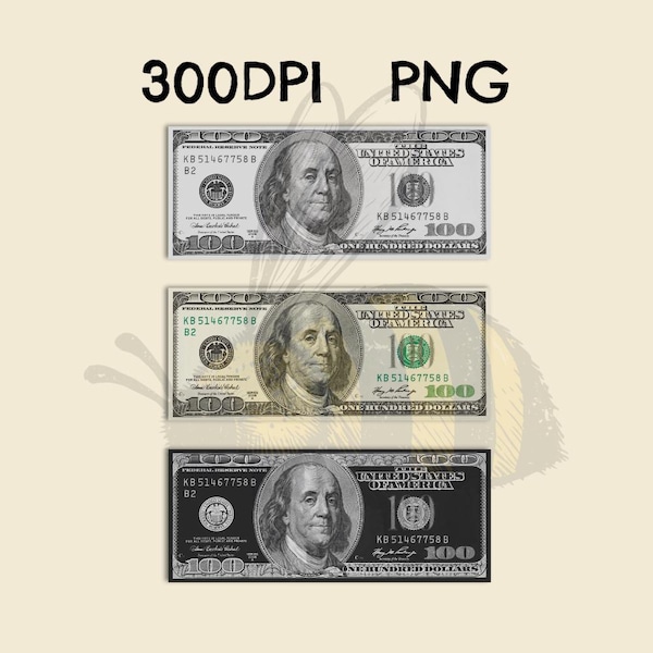 Vintage 100 Dollars Bill Design – Editable Dollar (ai, eps, png, svg)