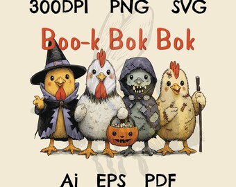 Halloween Chicken PNG, Funny Spooky Fall Design (Digital Files)