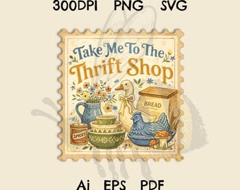 Bring mich zum Thrift Shop PNG - Vintage Thrifting Shirt Design (Digitaler Download)