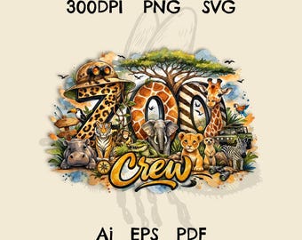Zoo Crew Safari Animals (png, svg, ai, eps, pdf)