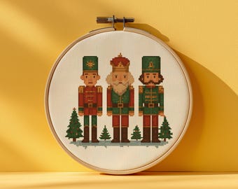 Christmas Nutcracker Cross Stitch Pattern - Holiday Decor (PDF Pattern)