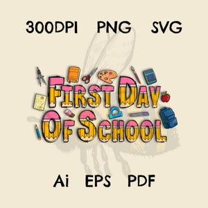 First Day Of School Png, Back To School Png, Teacher PNG, Preppy Back To School Png, School Png, First Day Of School Shirt Png, First Day