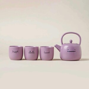 Pokemon Style Ceramic Tea Set Cute Kawaii Teapot and Cups Set