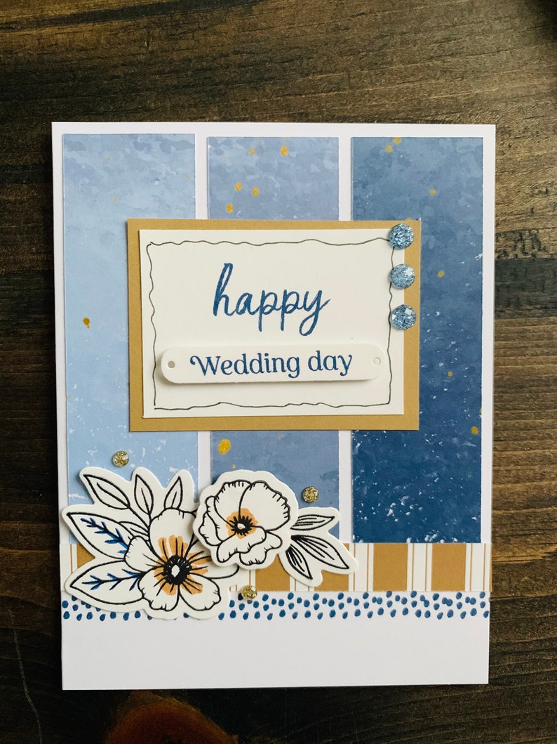 Celebration Celebrate Happy Wedding Wedding Happy Blank Card Floral Card Greeting Card