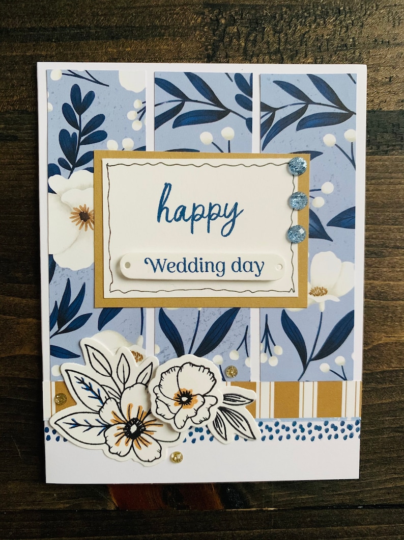 Celebration Celebrate Happy Wedding Wedding Happy Blank Card Floral Card Greeting Card