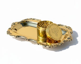Premium Set: Rolling Tray & Grinder Kit [GOLD]