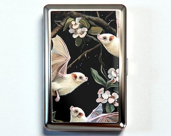 White Bats Cigarette Case Victorian Dark Wallet Romantic Gothic Designs