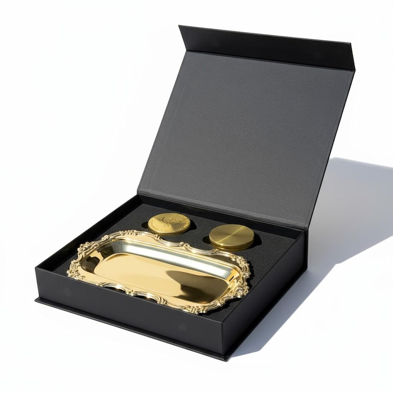 Premium Set: Rolling Tray & Grinder Kit [GOLD] - Etsy