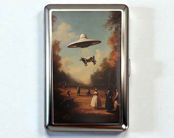 UFO Cigarette Case - Vintage Card Holder Wallet