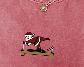 Weihnachts Pilates Shirt Sweatshirt: Weihnachtsmann Ferien Top