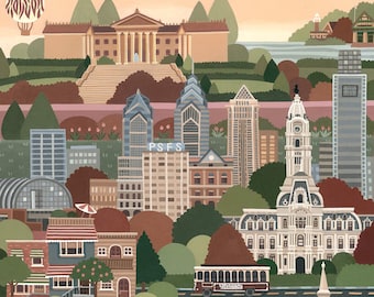 Illustrated Map of Philadelphia