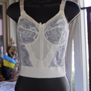 1980s Bali Long Line Bra Lace Cups and Lace Sheer Front Panels 36C - Etsy