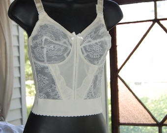 New Vintage Crown-ette Full Figure Camisole Longline Wire Free Bra