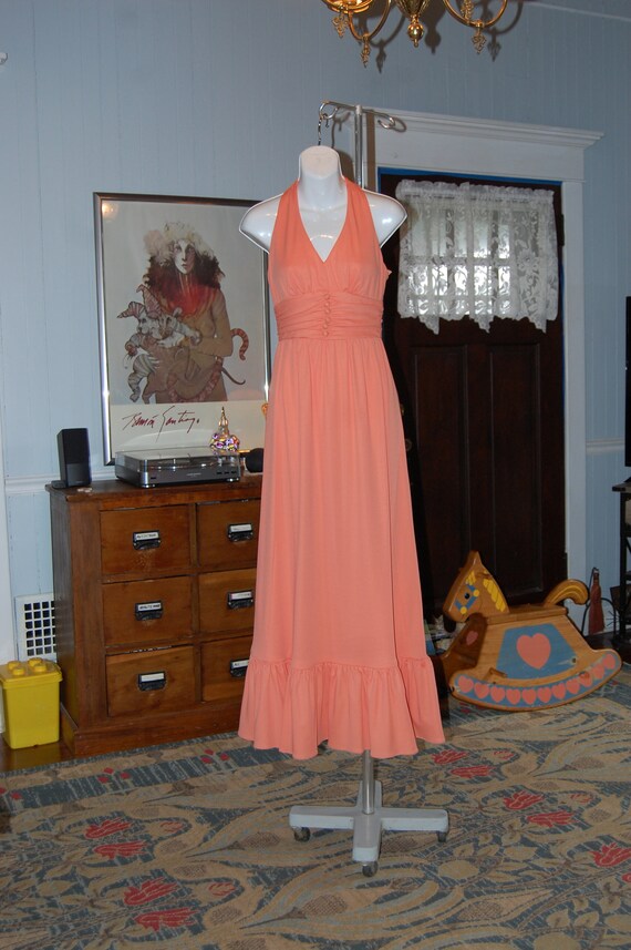 Light Orange Pant style Dress Soft Net