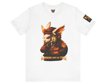 Running Out of Time rabbit artwork Tee | Vintage pocket watch, steampunk rabbit