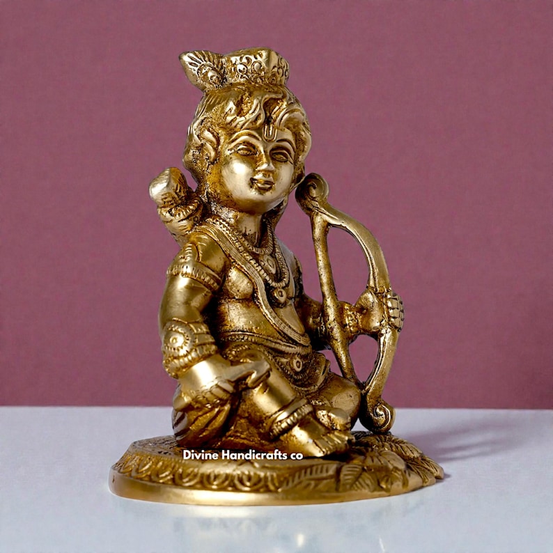 5” Brass Child Lord Rama Idol | Handmade Bal Ram Statue - Etsy
