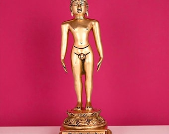 お買い得⭐️ジャイナ教 マハーヴィーラ ティールタンカラ 銅　ブロンズ ジャイナ教のティルタンカラ・マハーヴィーラ - ヴィンテージのインド