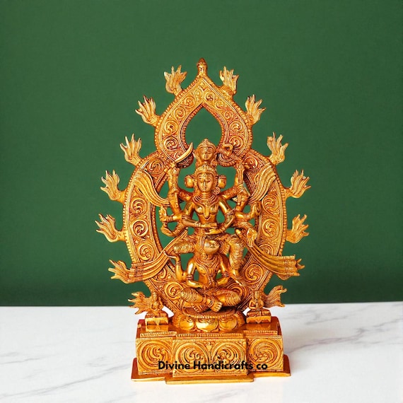 Handcrafted Brass Kamakhya Devi Statue | Hindu Shakti Idol