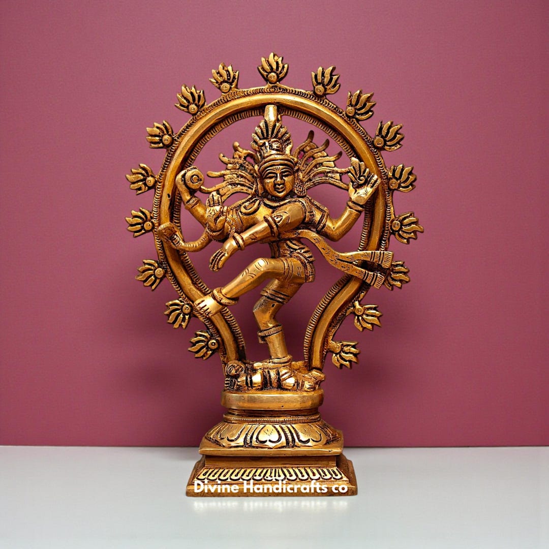 10 Inch Brass Nataraja Idol | Dancing Shiva Statue - Etsy
