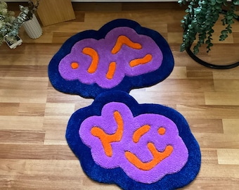 Ręcznie robione, kępkowe dywany w kształcie chmur, odjechany wystrój domu, zestaw 2 szt.