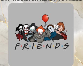 Horror Friends Halloween DTF Transfers, Horror Movie Heat Press, Halloween DTF Transfer, Spooky Season Ready to Press, Scary Direct to Film