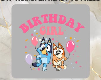 Birthday Girl DTF Transfers,Birthday Party Ready to Press, Trendy Funny Caracters for Birthday Heat Press,Gang sheet,Direct to Film