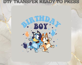 Birthday Boy DTF Transfer,Birthday Party Ready to Press,Superhero Trendy Funny Caracter for Birthday Heat Press,Friends Direct to Film