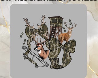 Preppy Hunting Season DTF Transfers, Hunting Direct to Film, Trendy Fall,Hunt,Camouflage,Duck Hunter Ready to Press, Girl Camo Fall DTF