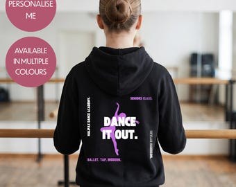 Sudadera con capucha de baile personalizada - Sudadera unisex para niños y niñas a medida - Sudadera elegante para competiciones