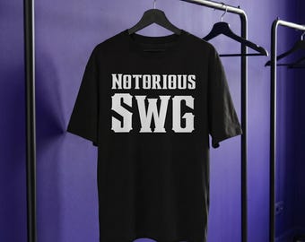 T-shirt oversize per bambini ispirata al K-Pop - Design Notorious SWG - Maglietta con citazione di tendenza per bambini
