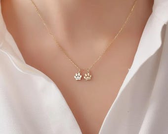Engraved Multiple Pet name Necklace Custom Paw Charms Personalized stainless Steel Jewelry Pet Keepsake Gift for Pet Lovers