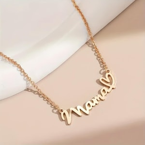 Personalized Name Necklace for Mom, Custom Nameplate Gift for Her,Dainty Gold Jewelry,Mother's Day Wedding Birthday Present,Love Gifts