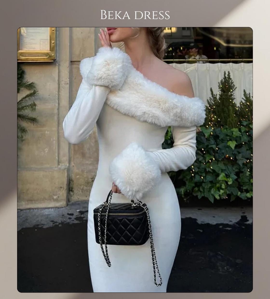 Winter Fur Trimmed Dress - Etsy