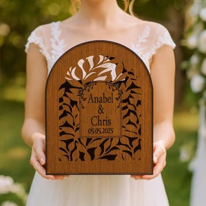 Custom Wedding Card Box, Boho Wedding Card Box with Slot, Personalized Memoty Keepsake Box for Wedding Gift, Mom Gift, Bridal Shower Gift