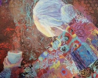 Art print, the Offering, quilted woman