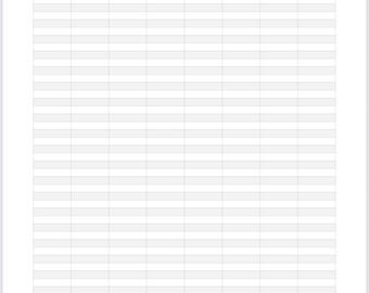 May include: A white paper titled "Cattle Breeding and Calving Tracker" with a blue header. The header includes column titles: Cow ID/Name, Bull ID/Name, Breed Date, Expected Calving Date, Actual Calving Date, Calf Sex, Calf ID, and Notes. The rest of the page is a grid.