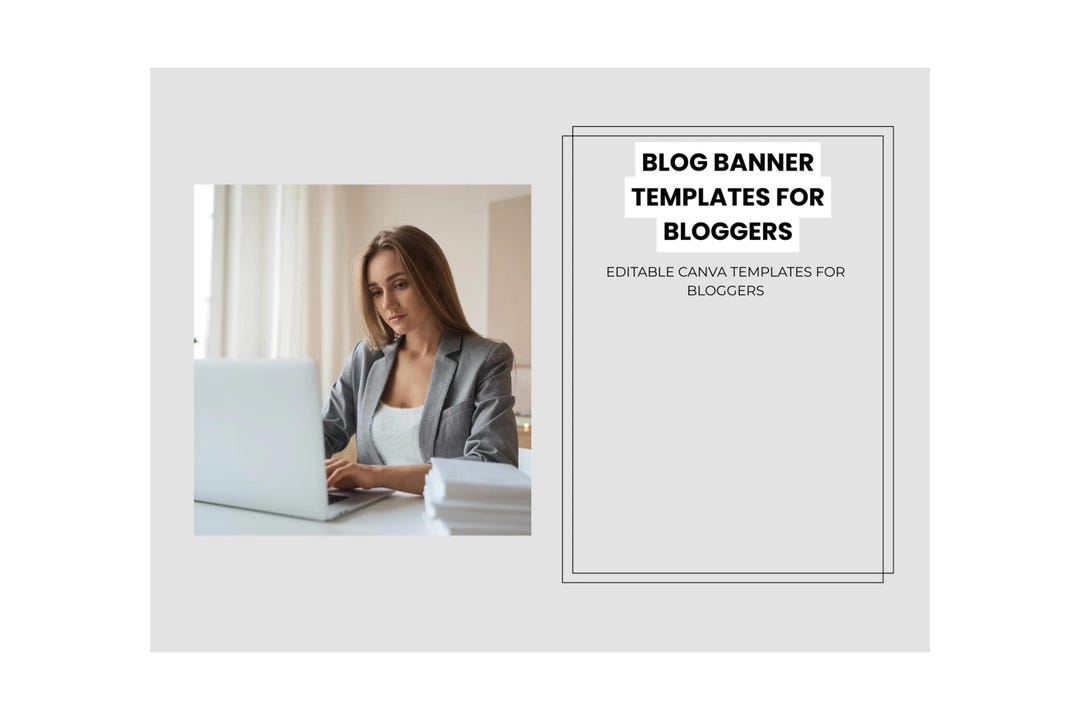 Canva Blog Banner Templates | Modern Minimal Header Designs for ...