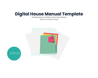 sjabloon digitale huishandleiding | Invulbaar Canva-gastwelkomstboek (digitale download)