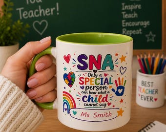 Personalisierte SNA Tasse | Besondere Bedürfnisse Assistent Wertschätzung Geschenk, Benutzerdefinierte Namen Tasse