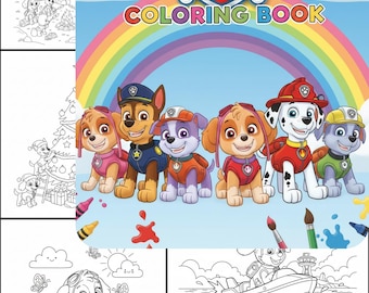 Libro para colorear de Paw Patrol, 30 páginas de actividades para niños (descarga digital)