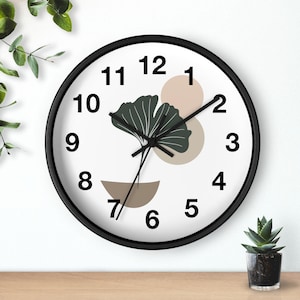 Modern Wood Frame Wall Clock: Minimalist Home Decor, 10&quot;x10&quot;